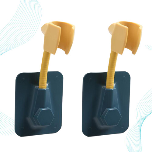 4Pcs Shower Head Holder Punch Free Adhesive Adjustable Wall Mount Rack