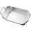 4Stk Rechteckige Servierplatten Aus Metall Silber Mit Tragegriffen 11