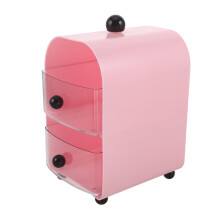 Pink Plastic Multi-Drawer Organizer for Home Office & Vanity