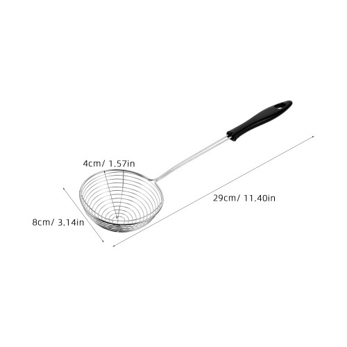 2Pcs Metal Wire Strainer Spoons Black Kitchen Candy Tools 1