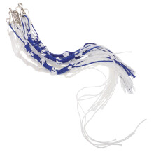 8Pcs Multi Fabric Tzitzit Tassels with Metal Clips for Prayer Shawl