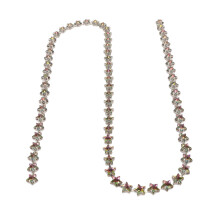 Chaîne en strass en forme d'étoile de 10 mm, couleur flamme, longueur 1 m