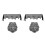 4Pcs Black Halloween Spider Web Lace Table Runner Fireplace Cover 4