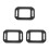 3Pcs Durable Black Foam Barber Mirrors for Home Salon Styling 3