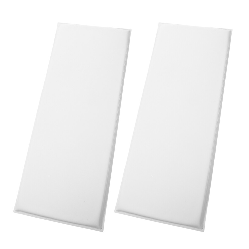 2Pcs Pvc Self Adhesive Wall Cushion Pads For Nursery & Playroom White Iplusmile