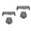 4Pcs Black Halloween Spider Web Lace Table Runner Fireplace Cover 8
