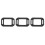 3Pcs Durable Black Foam Barber Mirrors for Home Salon Styling 8