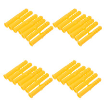 600Pcs Yellow Tough Plastic Drywall Expansion Tubes with Ribbed Design