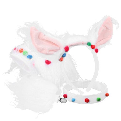 2Sets Ohr Haarreif Set Mit Halsband Tierkostüm 1