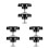 6Pcs Black Plastic Star Knobs for Rv Awning Threaded Handle 4
