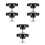 6Pcs Black Plastic Star Knobs for Rv Awning Threaded Handle 7