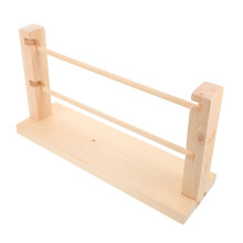 Multi-Tier Wooden Ribbon Holder for Arts and Crafts Storage