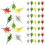 250Pcs Plastic Mini Plant Clusters Assorted Colors for Model Landscape 1