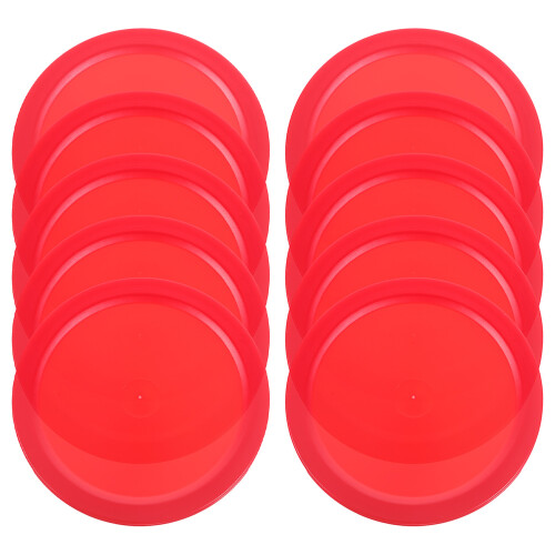100Pcs Red Plastic Ice Hockey Pucks Durable Table Game Accessories
