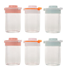 6Pcs Transparent Baby Food Containers PP Portable Formula Storage Jars