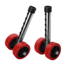 2Pcs Durable Aluminum Front Walker Wheels Red Replacement Parts