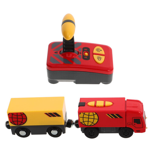 2Pièces Train Jouet Électrique Rouge Pour Enfants 2