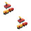 2Pièces Train Jouet Électrique Rouge Pour Enfants 5