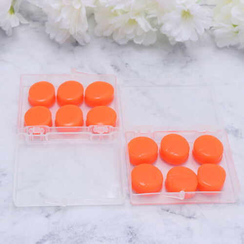 18Pièces Bouchons D'oreille Étanches En Silicone Orange Pour Natation 2