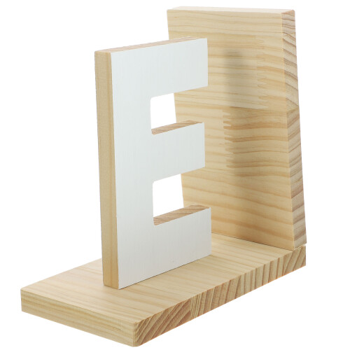 4Pcs Decorative White Wooden Bookends for Office and Study 1