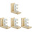 4Pcs Decorative White Wooden Bookends for Office and Study 4