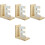 4Pcs Decorative White Wooden Bookends for Office and Study 5
