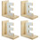 4Pcs Decorative White Wooden Bookends for Office and Study 7