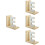 4Pcs Decorative White Wooden Bookends for Office and Study 8