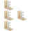 4Pcs Decorative White Wooden Bookends for Office and Study 9