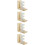 4Pcs Decorative White Wooden Bookends for Office and Study 10