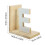 4Pcs Decorative White Wooden Bookends for Office and Study 11