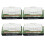 4Pcs Silver Resin White House Miniature Statue Decorative Home Display 8
