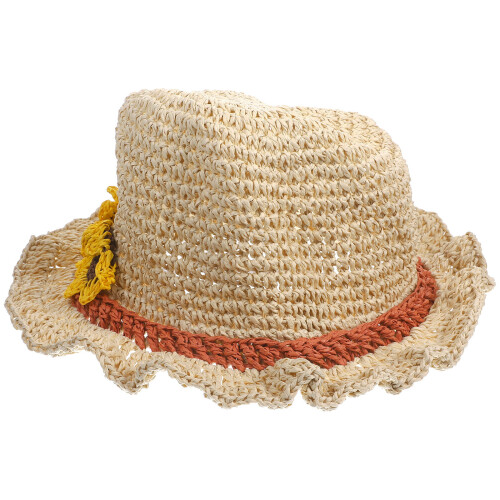 2Pièces Chapeaux Tissée Large Été Plage 1