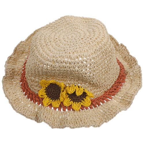 2Pièces Chapeaux Tissée Large Été Plage 2