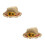 2Pièces Chapeaux Tissée Large Été Plage 4