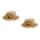 2Pièces Chapeaux Tissée Large Été Plage 5