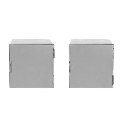 2Pièces Boîte Sortie Électrique Fer Argenté Polyvalente 2