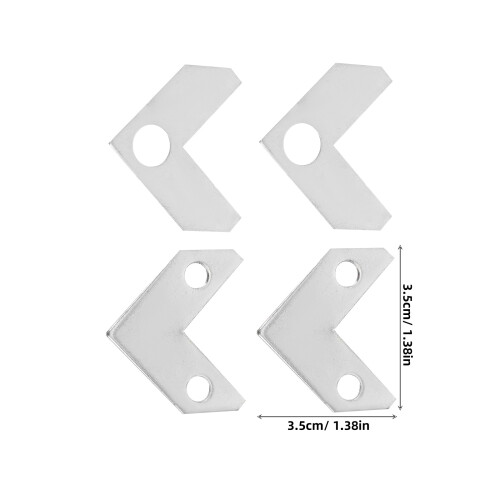 1Ensemble Fixations En Aluminium Argent Pour Cadres Solides 1