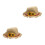 2Pièces Chapeaux Tissée Large Été Plage 9