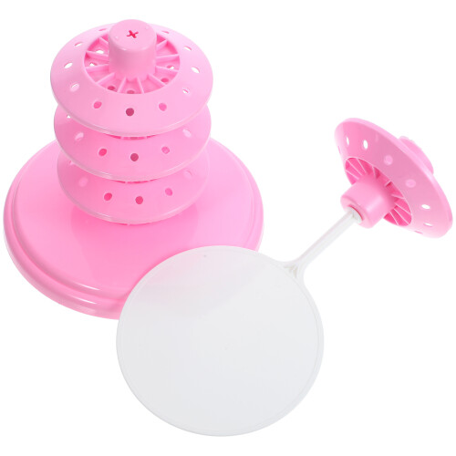 2Pcs Pink Plastic Lollipop Stand Desktop Display Rack for Weddings 2