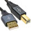 kenable PRO Metal USB 2.0 24AWG Printer Cable Lead A Plug to B Male Braided 1m 1