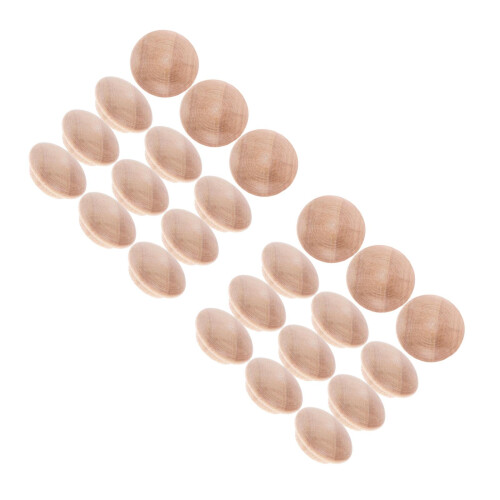 25Pièces Bouchons Bois Clairs, Bouton Meuble Escalier Robuste 1