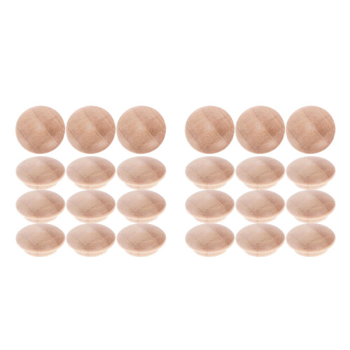 25Pièces Bouchons Bois Clairs, Bouton Meuble Escalier Robuste 2