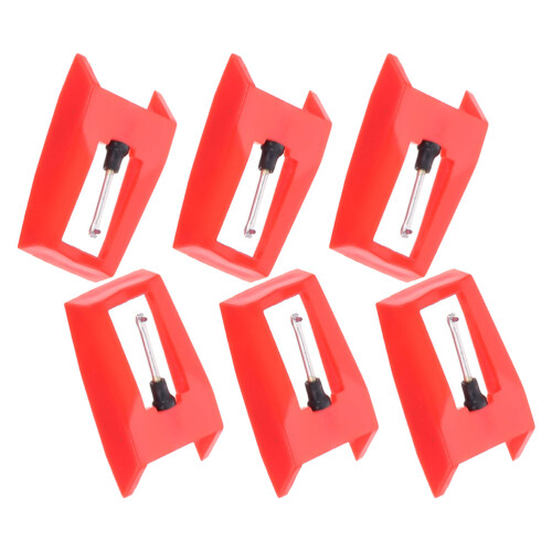 18Pcs Replacement Red Record Player Needles Aluminum Plastic Material 2