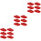 18Pcs Replacement Red Record Player Needles Aluminum Plastic Material 7