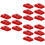 18Pcs Replacement Red Record Player Needles Aluminum Plastic Material 8