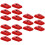 18Pcs Replacement Red Record Player Needles Aluminum Plastic Material 9