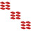 18Pcs Replacement Red Record Player Needles Aluminum Plastic Material 11