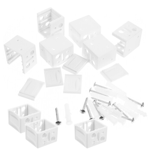 60Sets Universal White Blind Brackets ABS Plastic Window Mounting Kit 1
