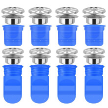 Drain Backflow Preventer 8 Pack, One Way Valve for Pipes Tubes in Toilet Bathroom Floor Drain Seal, 1.97 Inch Silicone